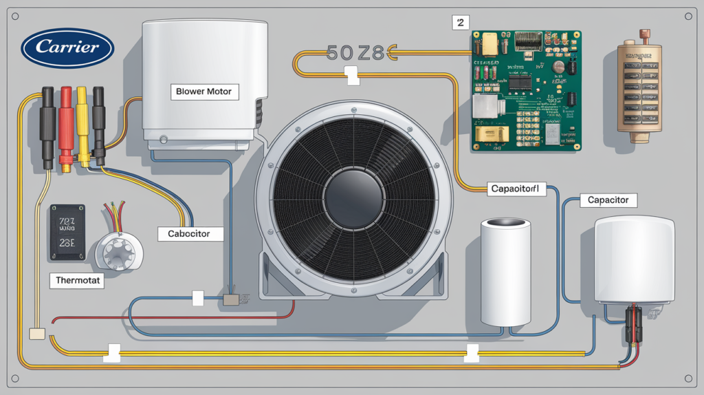 Carrier 50XZ36 blower motor wiring diagram